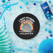 Ich kämpfe nicht mit Autismus Autistisch Funny Rac Pappteller (Party)