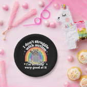 Ich kämpfe nicht mit Autismus Autistisch Funny Rac Pappteller (Party)