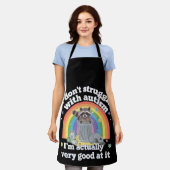 Ich kämpfe nicht mit Autismus Autistisch Funny Rac Schürze (Getragen)