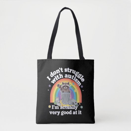 Ich kämpfe nicht mit Autismus Autistisch Funny Rac Tasche (Vorderseite)