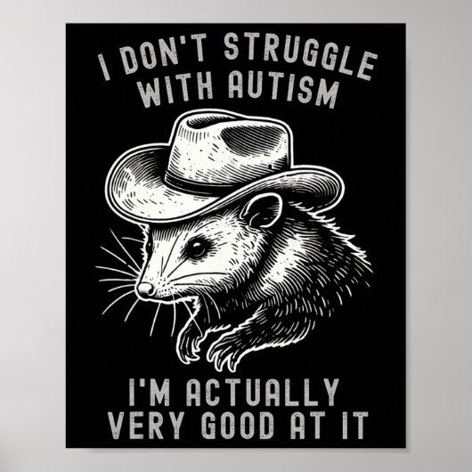 Ich kämpfe nicht mit Autismus, ich bin tatsächlich Poster (Vorne)