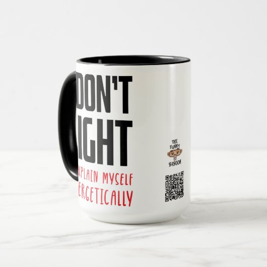 Ich kämpfe nicht tasse (Vorderseite Links)