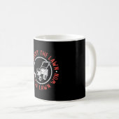 Ich kämpfte gegen den Rasen und den Rasenmäher Kaffeetasse (VorderseiteRechts)