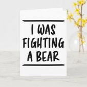 Ich kämpfte gegen eine bärenartige Sprichwort-Erho Karte (Gelbe Blume)