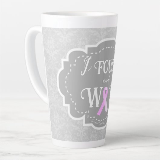 Ich kämpfte und gewann | Brustkrebserkrankung Milchtasse (Linke Ecke)