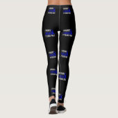 Ich kämpfte und gewann Krebs Überleben Blue Ribbon Leggings (Rückseite)