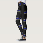 Ich kämpfte und gewann Krebs Überleben Blue Ribbon Leggings (Links)