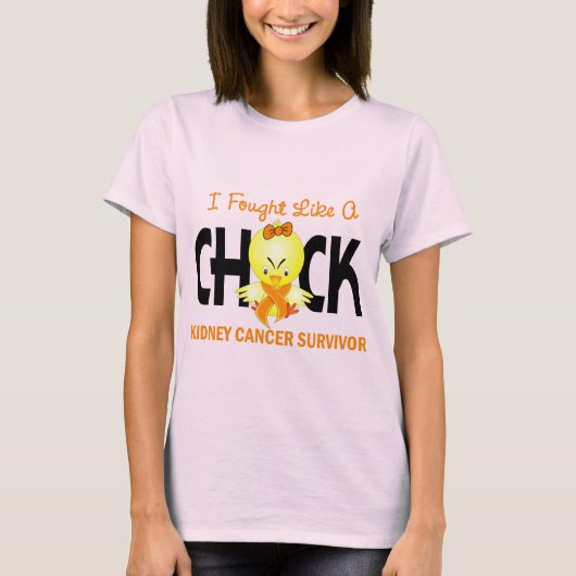 Ich kämpfte wie ein Kätzchen-Krebserkranker T-Shirt (Vorderseite)
