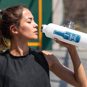 Ich kandidiere für Bier Fitness Spaß Blue Beer Trinkflasche