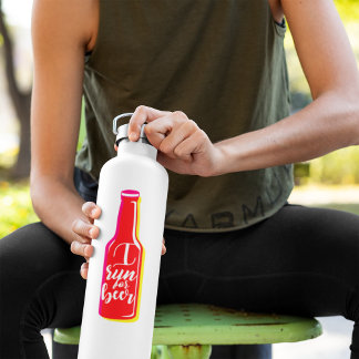 Ich kandidiere für Bier Fitness Spaß Red Beer Trinkflasche