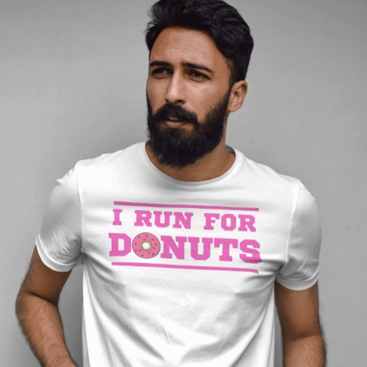 Ich kandidiere für Donuts | Pink | Fun-Zitat zum L T-Shirt