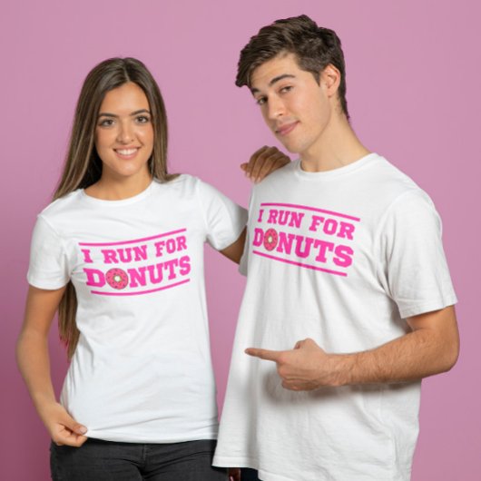 Ich kandidiere für Donuts | Pink | Fun-Zitat zum L T-Shirt