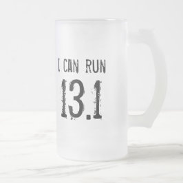 Ich kann 13,1 laufen lassen - Linkshänder Mattglas Bierglas