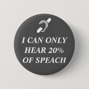ICH KANN 20% VON REDE NUR HÖREN BUTTON