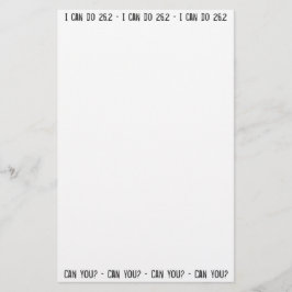 Ich kann 26,2 tun -- Können Sie? Briefpapier