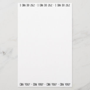Ich kann 26,2 tun -- Können Sie? Briefpapier