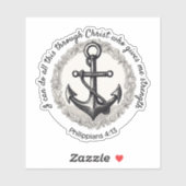 Ich kann all dies durch das Christus Bibelverse tu Aufkleber (Blatt)