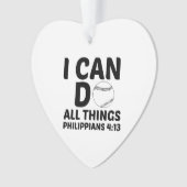 ICH KANN ALLE DINGE BASEBALL TUN ORNAMENT (Vorderseite)