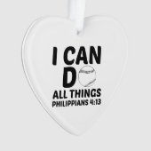 ICH KANN ALLE DINGE BASEBALL TUN ORNAMENT (Vorderseite)