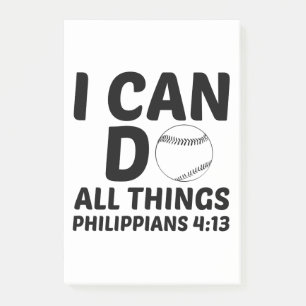 ICH KANN ALLE DINGE BASEBALL TUN POST-IT KLEBEZETTEL