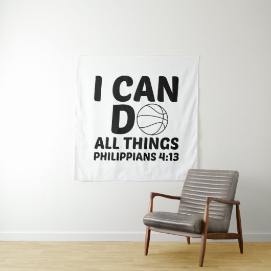ICH KANN ALLE DINGE BASKETBALL FUN WANDTEPPICH (Beispiel)