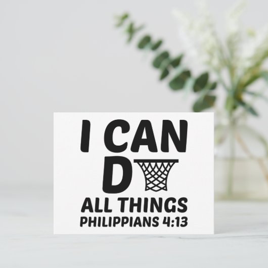 ICH KANN ALLE DINGE BASKETBALL FUNNY MACHEN POSTKARTE (Stehend Vorderseite)