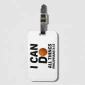 ICH KANN ALLE DINGE BASKETBALL GEPÄCKANHÄNGER (Vorderseite Vertikal)