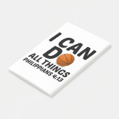 ICH KANN ALLE DINGE BASKETBALL POST-IT KLEBEZETTEL (angewinkelt)
