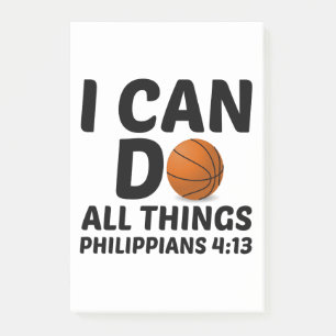 ICH KANN ALLE DINGE BASKETBALL POST-IT KLEBEZETTEL