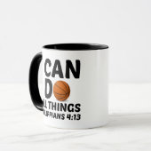 ICH KANN ALLE DINGE BASKETBALL TASSE (Vorderseite Links)
