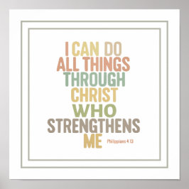 Ich kann alle Dinge Bibelvers Philipper 4:13 Poster