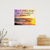 ICH KANN ALLE DINGE DURCH CHRIST, DASS SIE STÄRKEN POSTER (Küche)