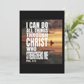 ICH KANN ALLE DINGE DURCH CHRISTEN TUN, DIE STÄRKE EINLADUNG (Stehend Vorderseite)