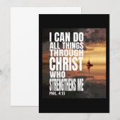 ICH KANN ALLE DINGE DURCH CHRISTEN TUN, DIE STÄRKE EINLADUNG (Vorne/Hinten)