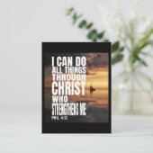 ICH KANN ALLE DINGE DURCH CHRISTEN TUN, DIE STÄRKE POSTKARTE (Stehend Vorderseite)