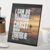 ICH KANN ALLE DINGE DURCH CHRISTEN TUN, DIE STÄRKE SOCKELSCHILD (In Situ)