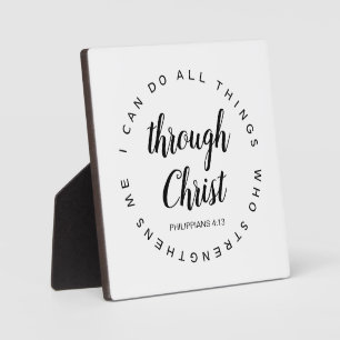 Ich kann alle Dinge durch Christus Bibelvers Fotoplatte