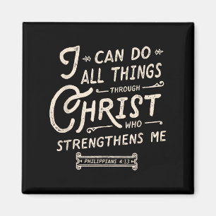 Ich kann alle Dinge durch Christus Bibelvers Zitat Magnet