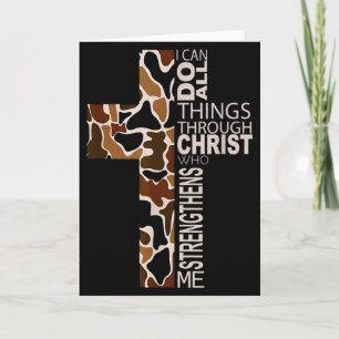 Ich kann alle Dinge durch Christus Christliche Tar Karte