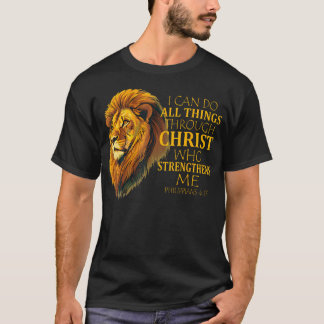 Ich kann alle Dinge durch Christus christlicher Lö T-Shirt