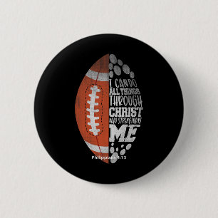 Ich kann alle Dinge durch Christus Fußball Christu Button
