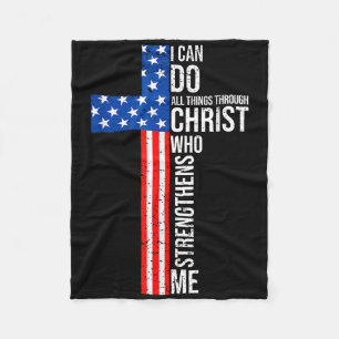 Ich kann alle Dinge durch Christus Jesus Christlic Fleecedecke