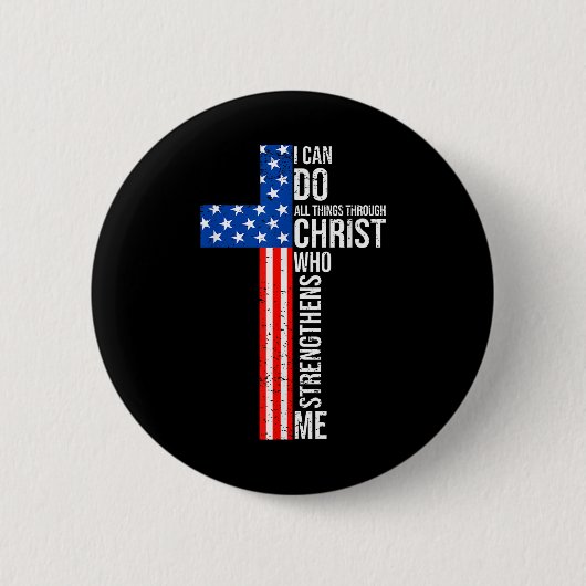 Ich kann alle Dinge durch Christus Jesus tun Chris Button (Vorderseite)