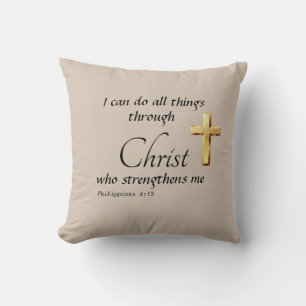 Ich kann alle Dinge durch Christus Kissen