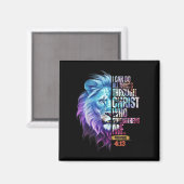 Ich kann alle Dinge durch Christus Löwe Glauben Ch Magnet (Vorderseite/Rückseite)