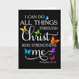 Ich kann alle Dinge durch Christus Schmetterlingsk Karte