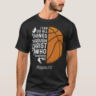 Ich kann alle Dinge durch Christus tun - Basketbal T-Shirt
