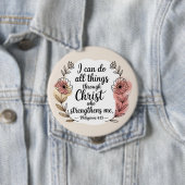 Ich kann alle Dinge durch Christus tun Button (Beispiel)