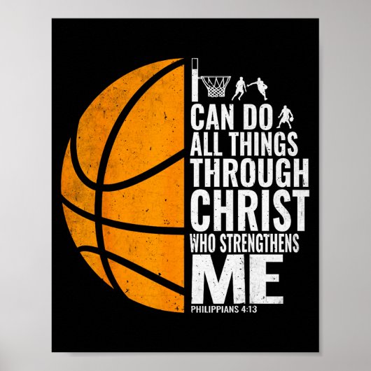 Ich kann alle Dinge durch Christus tun Christliche Poster (Vorne)