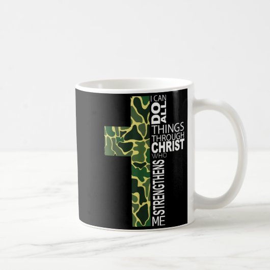 Ich kann alle Dinge durch Christus tun, der mich s Kaffeetasse (Rechts)